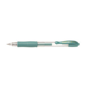 Gelové pero "G-2 Metallic", zelená, 0,32 mm, stiskací mechanismus, PILOT