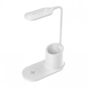 Platinet PDL1930W stolní LED lampa 3W stmívatelná, bezdrátové nabíjení, bílá