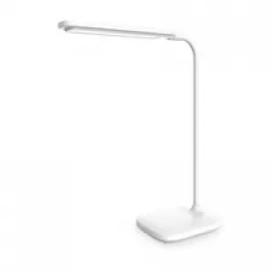 Platinet PDL6728 stolní LED lampa 5W stmívatelná, dotykové ovládání, integrovaná baterie 2400mAh, USB port, bílá