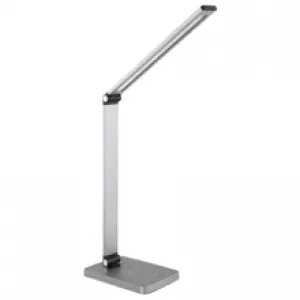 Platinet PDL888S stolní LED lampa 10W stmívatelná, dotykové ovládání, bezdrátové nabíjení, USB port, stříbrná