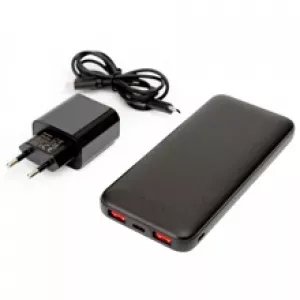 Platinet PMPB10SETB SET 3v1 Powerbanka 10000 mAh, Nabíječka 20W Power Delivery, kabel USB-C 1m, černá