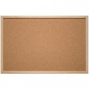 Eurosupplies korková tabule dřevěný rám 90x60 cm
