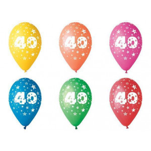 Balónek, s číslem 40, 26 cm