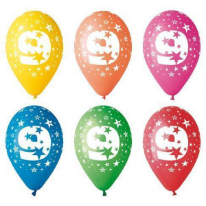 Balónek, s číslem 9, 26 cm