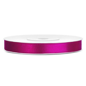 Saténová stuha, fuchsia, 6 mm x 25 m