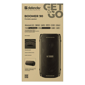 Defender reproduktor BOOMER 90, 100W, černý, LED podsvícení