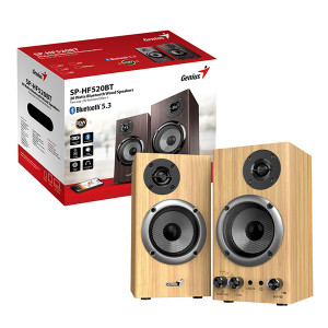 Genius reproduktory SP-HF520BT, 2.0, 20W, barva borovice, AUX/Bluetooth 5.3