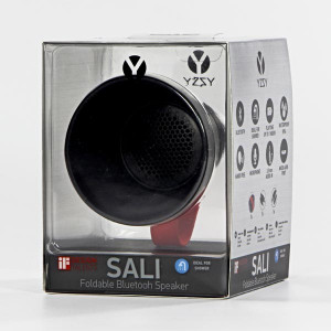 YZSY Bluetooth reproduktor SALI, 1.0, 3W, černý, regulace hlasitosti, skládací, voděodolný, DOPRODEJ