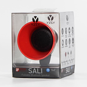 YZSY Bluetooth reproduktor SALI, 1.0, 3W, červený, regulace hlasitosti, skládací, voděodolný, DOPRODEJ