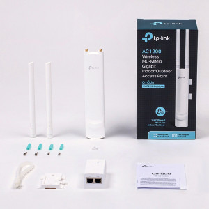 TP-LINK venkovní přístupový bod EAP225-outdoor 2.4GHz a 5GHz, IPv6, PoE, 1200Mbps, externí odnimatelná anténa, 802.11ac, MU-MIMO,
