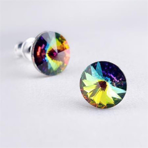 Náušnice "MADE WITH SWAROVSKI ELEMENTS", duhová, 8 mm, ART CRYSTELLA 1800XKE006T
