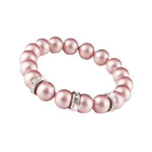 Náramek s krystaly SWAROVSKI®, růžová, M, ART CRYSTELLA