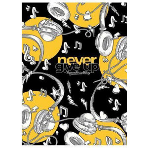 Sešit "Never give up", mix motivů, A5, linkovaný, 80 listů, SHKOLYARYK A5-080-5221L