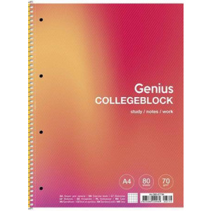 Spirálový sešit "Genius", mix motivů, čtverečkovaný, A4+, 80 listů, SHKOLYARYK A4-080-6715K