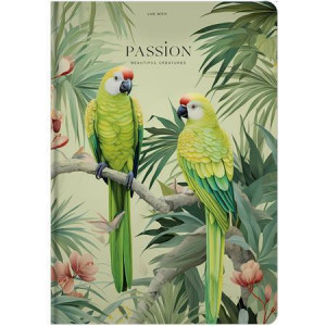 Zápisník "Live with Passion", A4, čtverečkovaný, 80 listů, SHKOLYARYK A4-IC-080-7033K