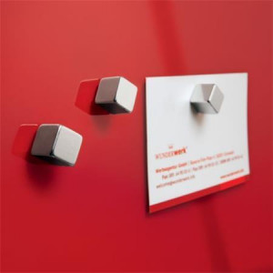 Magnety "SuperDym", stříbrná, kostka, extra silný, 10 ks, SIGEL BA193