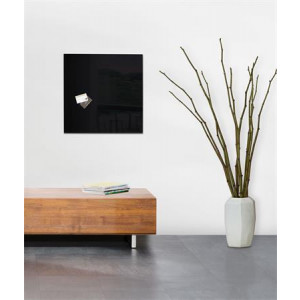 Magnetická skleněná tabule "Artverum®", černá, 48 x 48 x 1,5 cm, SIGEL GL110