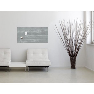 Magnetická skleněná tabule "Artverum®", textura betonu, 91 x 46 x 1,5 cm, SIGEL GL148