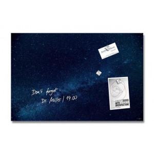 Magnetická skleněná tabule "Artverum®", galaxie, 60 x 40 x 1,5 cm, SIGEL GL283