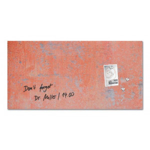 Magnetická skleněná tabule "Artverum®", červená zeď, 91 x 46 x 1,5 cm SIGEL GL289