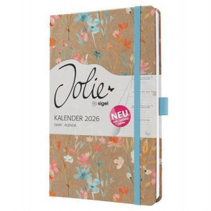 Diář "Jolie", Green Floral Serenity, A5, týdenní, 2026, tvrdé desky, SIGEL J6807