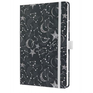 Exkluzivní zápisník "Jolie", Cosmic Fantasy Black, A5, linkovaný, 87 listů, tvrdé desky, SIGEL JN349
