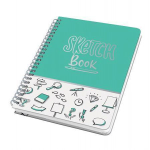 Spirálový sešit "Jolie", Sketch Book, A5, tečkovaný, 60 listů, tvrdé desky, SIGEL JN698