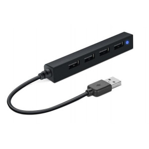 USB-HUB "Snappy Slim", černá, 4 porty, USB, 2.0, SPEEDLINK
