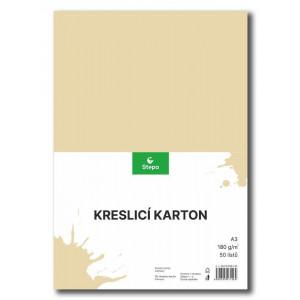 Kreslicí karton barevný A3/50/180g - krémová, STEPA