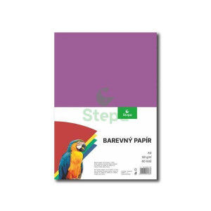 Kreslicí karton barevný A3/60/180g - mix 12 barev, STEPA