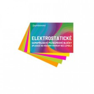 Poznámkové bločky elektrostatické Symbionotes 70x100 mm MIX 4 barev