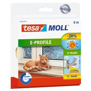 Gumové těsnění "tesamoll® E profil 5463", bílá, 9 mm x 6 m, TESA
