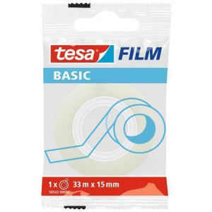 Lepicí páska "Basic 58542", průhledná, 15 mm x 33 m, TESA