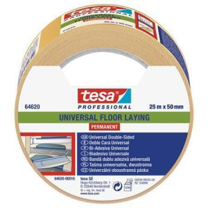 Oboustranná páska "64620", bílá, 50 mm x 25 m, 24 ks/balení, TESA 64620-00016-11