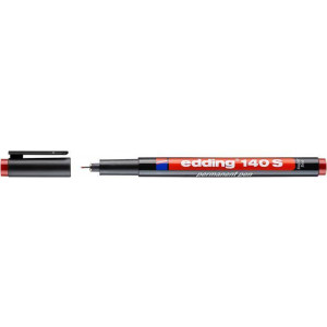 Permanentní popisovač "140 S", červená, OHP, 0,3mm, EDDING