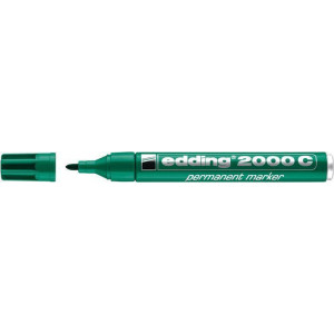 Permanentní popisovač "2000", zelená, 1,5-3mm, kuželový hrot, EDDING