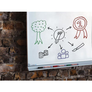 Popisovač na bílou tabuli a flipchart "250", černá, 1-3mm, kuželový hrot, EDDING