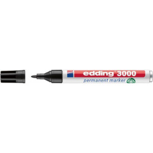 Permanentní popisovač "3000", černá, 1,5-3 mm, kuželový hrot, EDDING 7580228001