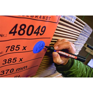 Permanentní popisovač "ED 330", mix barev, 1-5mm, klínový hrot, EDDING