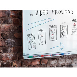 Popisovač na bílou tabuli a flipchart "360", modrá, 1,5-3mm, kuželový hrot, EDDING