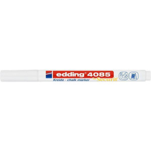 Křídový popisovač "4085", bílá, 1-2 mm, kuželový hrot, tekutý, EDDING 4-4085049
