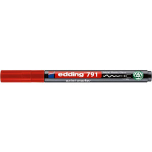 Lakový popisovač "791 PCR", červená, 1-2 mm, EDDING 4-791PCR002