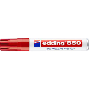 Permanentní popisovač "850", červená, 5-16 mm, klínový hrot, EDDING 7580086002