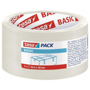 Balící páska "Basic 58572", průhledná, 48 mm x 50 m, TESA
