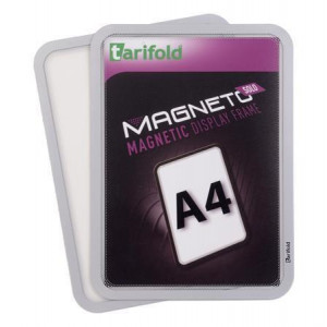 Prezentační kapsa "Magneto Solo", stříbrná, magnetická, A4, DJOIS