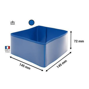 Logistická kapsa na středovou nohu palety, modrá, 72x145x145 mm, PVC, 50 ks/balení, DJOIS F200060