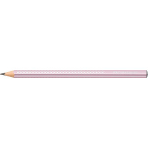 Grafitová tužka "Sparkle Jumbo", metalická růžová, B, trojhranná, FABER-CASTELL 111661