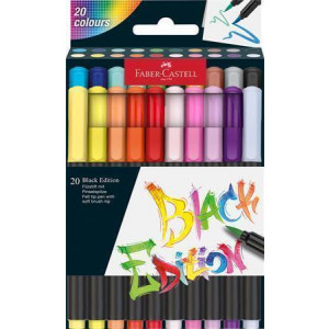 Fixy "Black Edition", 20 barev, FABER-CASTELL 116452