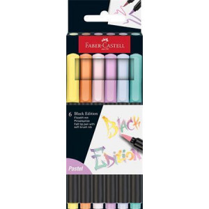 Fixy "Black Edition", 6 barev, FABER-CASTELL 116453