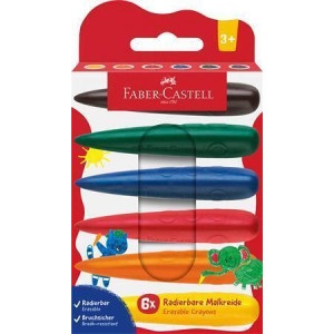 Voskovky, 6 různých barev, ve tvaru prstu, FABER-CASTELL 120409